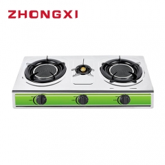 Stainless Steel tabletop 3 burner gas stove