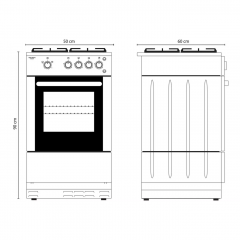 freestanding Electric Oven with cooker