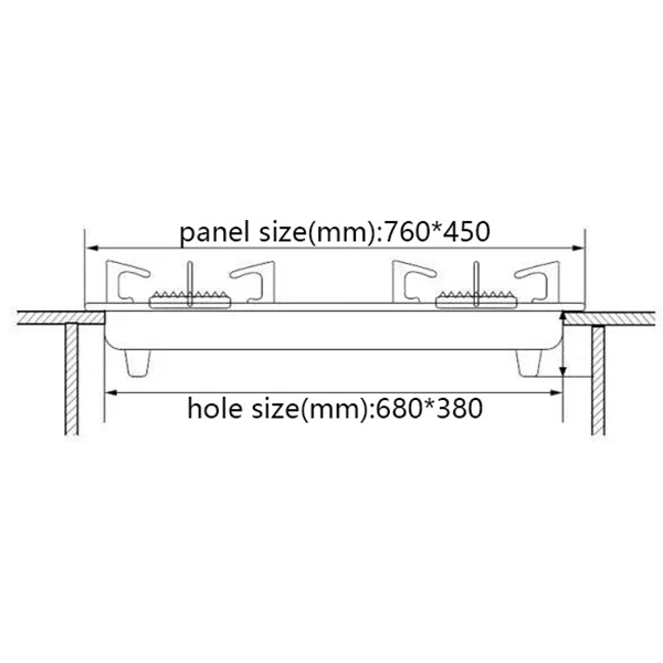 Best Selling Home Use Double Burners Built In Gas Cooktops 3D Design Tempered Glass Stove 2 Burner LPG NG Gas Stove