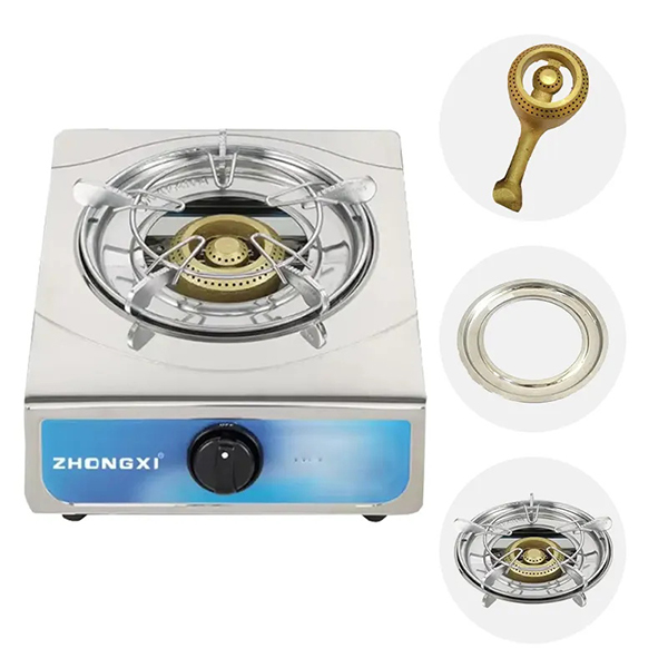 JE-SGS0130 Stainless Steel Single Burner Gas Stove LPG NG Gas Cooktops Honeycomb Stove Kitchen Appliance Household Gas Cooktops