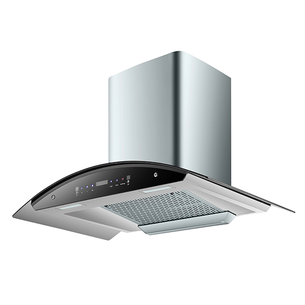 stainless steel chimney copper motor 90cm baffle filter kitchen extractor range hood